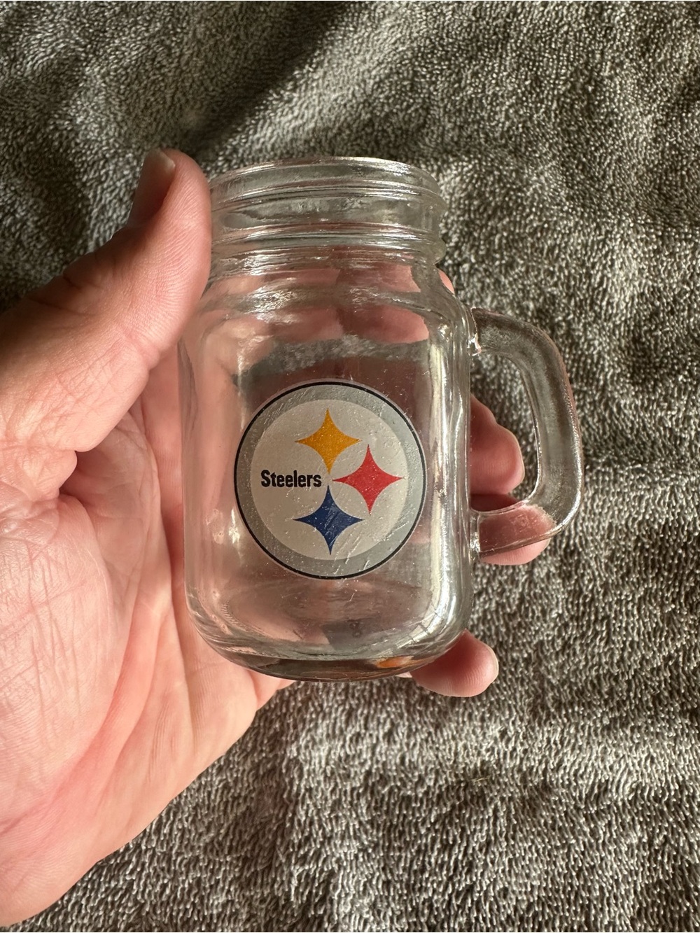 Pittsburgh Steelers Mini Glass Mason Mug with Logo shot glass